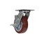 Vestil Polyurethane Swivel With Brake Caster 6 In. Diameter x 2 In. Width 720 lb Maroon/Gray CST-VE-6X2PUP-SWB - alternate 3